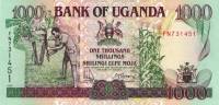 (,) Банкнота Уганда 1994 год 1 000 шиллингов    UNC