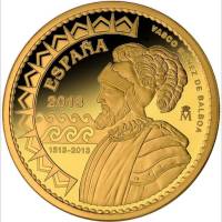 (№2013) Монета Испания 2013 год 200 Euro (500-летие открытия Тихого океана)