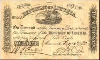 (№1880P-10) Банкнота Либерия 1880 год "10 Cents"