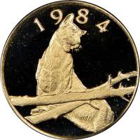 (№1984km97) Монета Панама 1984 год 20 Balboas (Пума)