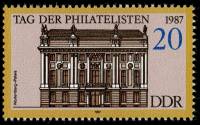 (1987-067) Марка Германия (ГДР) "Дворец Вартенберга"    День филателистов II Θ