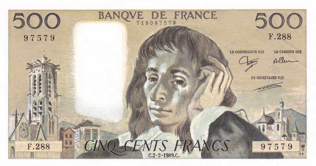 (№1989P-156g.3) Банкнота Франция 1989 год &quot;500 Francs&quot; (Подписи: D)