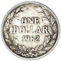 () Монета Либерия 1961 год 1  ""   Биметалл (Серебро - Ниобиум)  UNC
