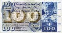 (№1958P-49c.1) Банкнота Швейцария 1958 год "100 Franken/Francs/Franchi" (Подписи: Müller  Schwegler 