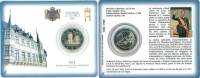 (017) Монета Люксембург 2015 год 2 евро "15 лет вступления на престол Анри"  Биметалл  Буклет