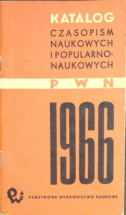 Каталог &quot;Katalog Czasopizm naukowich i popularno-naukowych &quot; 1966 , Варшава Мягкая обл. 76 с. Без ил