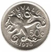 (№1976km6) Монета Тувалу 1976 год 50 Cents