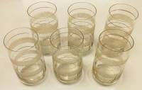 Стаканы 6 шт прозрачное стекло позолота напыление 