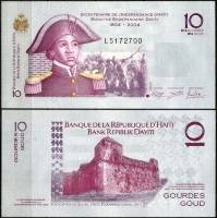 Банкнота Гаити 2016 год 10 гурдов Независимость 200 лет   UNC