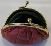 Кошелек для мелочи женский "Danica", Натуральная кожа, 1 отделение, Поцелуй (золото), Розовый