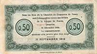 (№1918) Банкнота Франция 1918 год "50 Centimes"