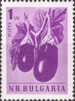 (1958-036) Марка Болгария "Баклажаны" Перф греб 13   Стандартный выпуск. Овощи III O