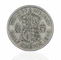 (1948) Монета Великобритания 1948 год 1/2 кроны "Георг VI"  Медь-Никель  XF