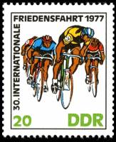 (1977-020) Марка Германия (ГДР) "Рывок"    Велогонки III Θ