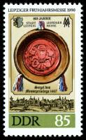(1990-020) Марка Германия (ГДР) "Печать честной привилегии (1497)"    Ярмарка, Лейпциг III Θ