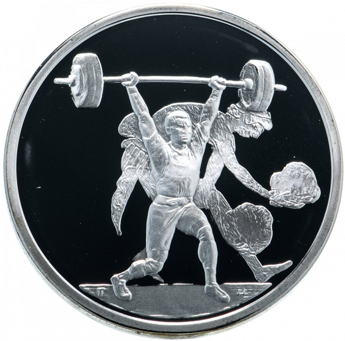 (2004) Монета Греция 2004 год 10 евро &quot;XXVIII Летняя Олимпиада Афины 2004 Тяжёлая атлетика&quot;  Серебро