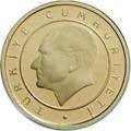 () Монета Турция 2005 год 1 куруш ""  Латунь  UNC