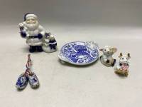 Статуэтка фарфоровая 5 предметов, фигурки и блюдце