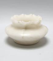 Ваза конфетница белый мрамор 