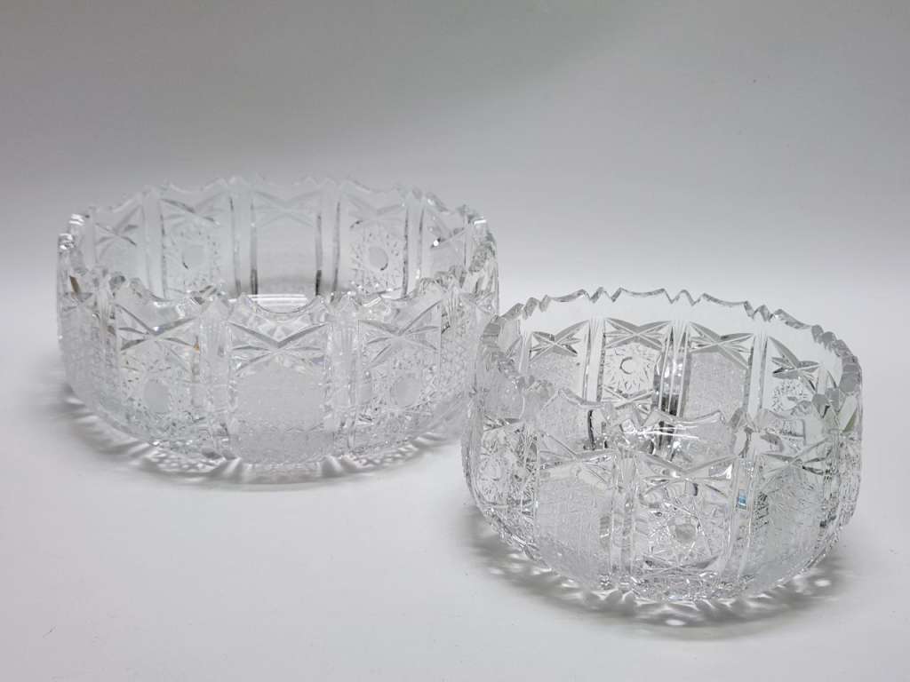 Салатники круглые глубокие 2 штуки хрусталь СССР