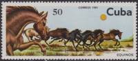 (1981-061) Марка Куба "Табун лошадей"    Лошади III Θ
