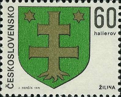 (1971-014) Марка Чехословакия &quot;Жилина&quot; ,  III Θ
