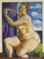 Картина В.М. Чуркин "Обнажённая натура. №13", 46х62 масло, оргалит, 2008 г. (см. фото)