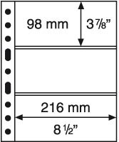 Лист GRANDE 3C на 3 банкноты. Упаковка (5 шт.). Leuchtturm, #308439