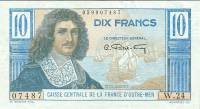 (№1947P-21) Банкнота Экваториальная Африка 1947 год "10 Francs"