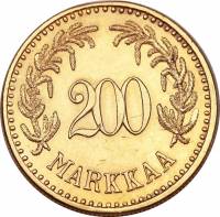 () Монета Финляндия 1926 год 200  ""   Биметалл (Платина - Золото)  UNC