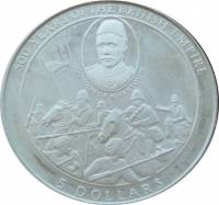 () Монета Соломоновы Острова 1996 год 5  ""   Биметалл (Серебро - Ниобиум)  UNC