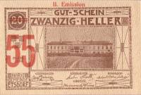 (№1920) Банкнота Австрия 1920 год "55 Heller"
