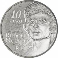 (2013) Монета Франция 2013 год 10 евро "Рудольф Нуреев"  Серебро Ag 900  PROOF