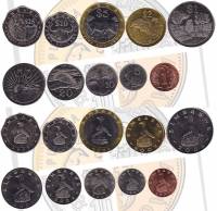1997-2003 10 монет 1 5 10 20 50 центов 1 2 5 10 25 долларов Набор Зимбабве Птица    UNC