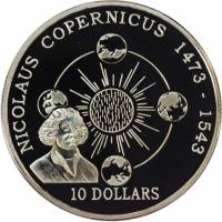 (1992) Монета Острова Кука 1992 год 10 долларов "Коперник"   PROOF