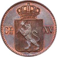 (№1867km329) Монета Норвегия 1867 год frac12; Skilling