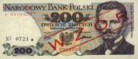 (1976) Банкнота Польша 1976 год 200 злотых "Ярослав Домбровский"   UNC
