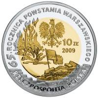 2009 Монета Польша 2009 год 10 злотых Тадеуш Гайцы  Позолота Серебро Ag 925  PROOF