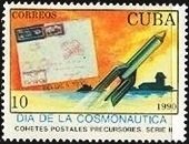 (1990-023) Марка Куба "Бельгия 1935"    День космонавтики III Θ