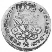 (№1725km221) Монета Норвегия 1725 год 2 Mark