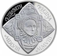 (2008) Монета Великобритания 2008 год 5 фунтов "Елизавета I 450 лет коронации"  Медь-Никель  UNC