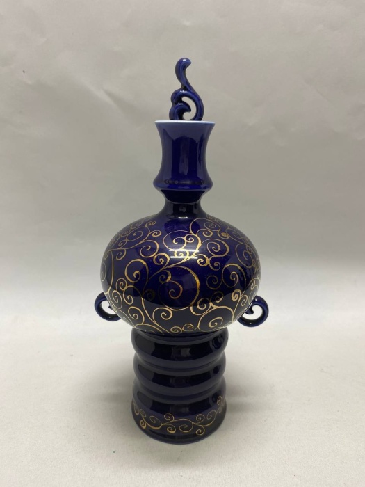 Графин штоф кобальт Возрождение 25 см