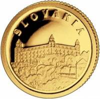 (№2008) Монета Либерия 2008 год 12 Dollars (Словакии - Братиславский Град)