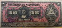 (№1910P-49b) Банкнота Никарагуа 1910 год "100 Pesos"