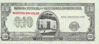 (№1961P-86s) Банкнота Доминиканская Республика 1961 год "10 Centavos Oro"