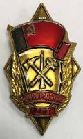 Значок Знак СССР "Ленинградское ДПО" На булавке 