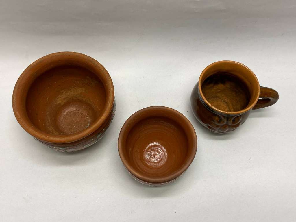 Набор керамики 3 предмета горшки