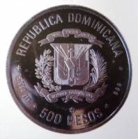 (№1991km85a) Монета Доминиканская Республика 1991 год 500 Pesos
