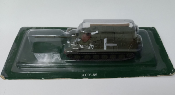 &quot;Русские танки&quot;, модель АСУ- 85  (в коробке-блистере)