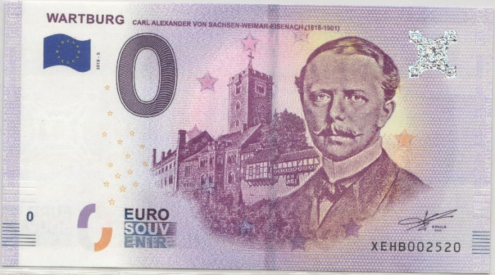 (2018) Банкнота Европа 2018 год 0 евро &quot;Замок Вартбург&quot;   UNC